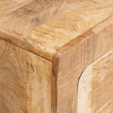 vidaXL End Table με συρτάρι Καφέ 40x32x46cm Στερεό ξύλο μάνγκο