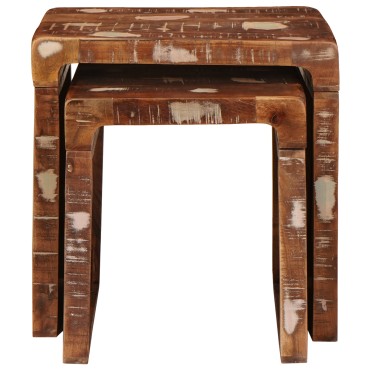 vidaXL Ένθετα τραπέζια 2 τεμ. Καφέ 46x40x46cm