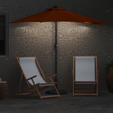 vidaXL Ομπρέλα Κήπου Τερακότα 294 x 150 x 223 εκ