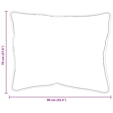 vidaXL Μαξιλάρι 2 τμχ. 90 x 70 x 40 εκ Πολυεστέρας Λευκό