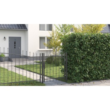 vidaXL Πύλη Κήπου WOERDEN 100 x 100 cm Ατσάλι Γκρι Κλειδώσιμο