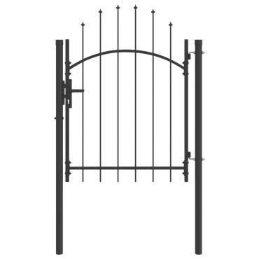 vidaXL Πύλη Κήπου WOERDEN 150 x 100 cm Ατσάλι Γκρι Κλειδώσιμο