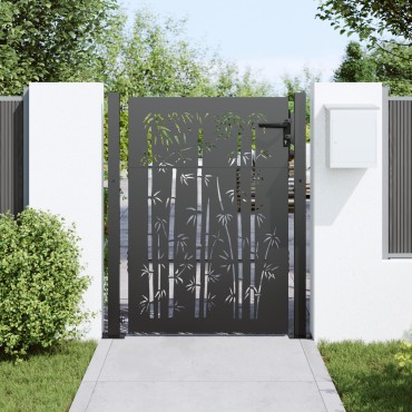 vidaXL Πύλη Κήπου 110 x 155 εκ Χάλυβας με επίστρωση πούδρας Κλειδώσιμο