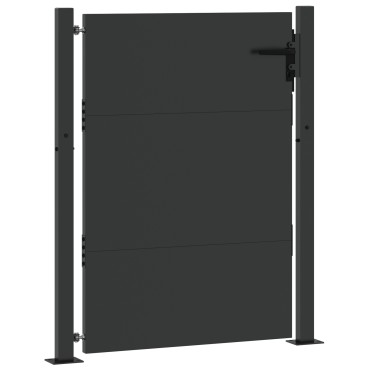 vidaXL Πύλη Κήπου Μαύρο 105 x 130 cm Χάλυβας με επίστρωση πούδρας