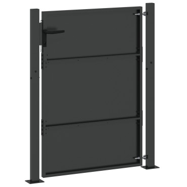 vidaXL Πύλη Κήπου Μαύρο 105 x 130 cm Χάλυβας με επίστρωση πούδρας