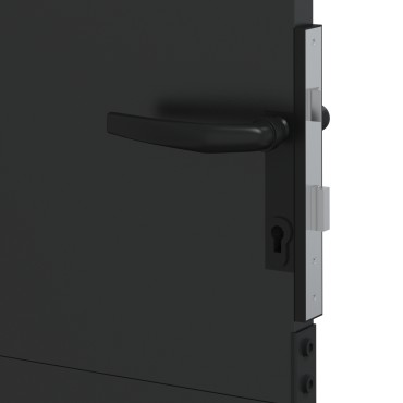 vidaXL Πύλη Κήπου Μαύρο 105 x 130 cm Χάλυβας με επίστρωση πούδρας
