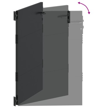 vidaXL Πύλη Κήπου Μαύρο 105 x 130 cm Χάλυβας με επίστρωση πούδρας