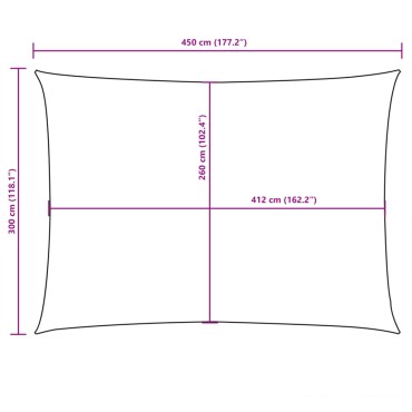vidaXL Πανί Σκίασης Ορθογώνιο Taupe 3 x 4,5 μ. από Ύφασμα Oxford