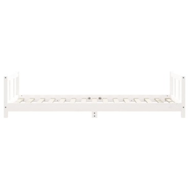 vidaXL Πλαίσιο Παιδικού Κρεβατιού Λευκό 90x190cm από Μασίφ Ξύλο Πεύκου 1 τεμ. - Μονό