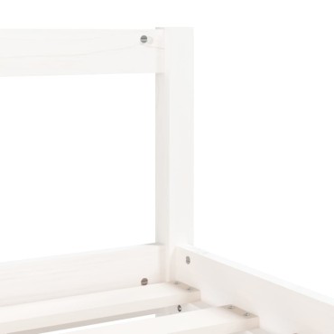 vidaXL Πλαίσιο Παιδικού Κρεβατιού Λευκό 90x190cm από Μασίφ Ξύλο Πεύκου 1 τεμ. - Μονό