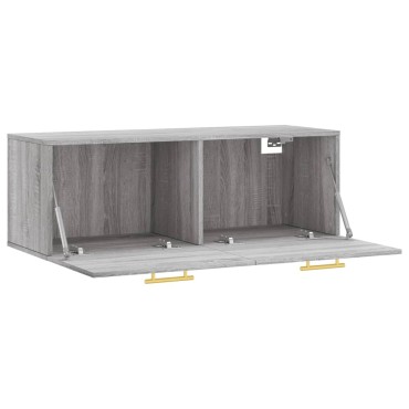 vidaXL Ντουλάπι Τοίχου Γκρι Sonoma 100x36,5x35cm Επεξεργασμένο Ξύλο 1 τεμ.