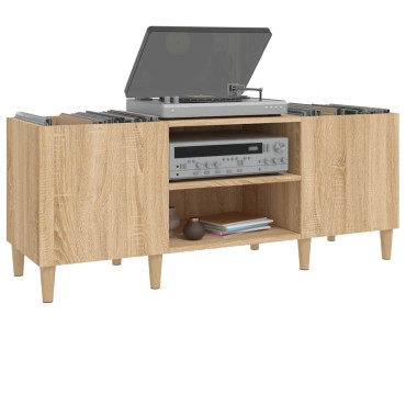 vidaXL Ντουλάπι δίσκων Sonoma Δρυς 121x38x48cm από επεξεργασμένο ξύλο 1 τεμ.