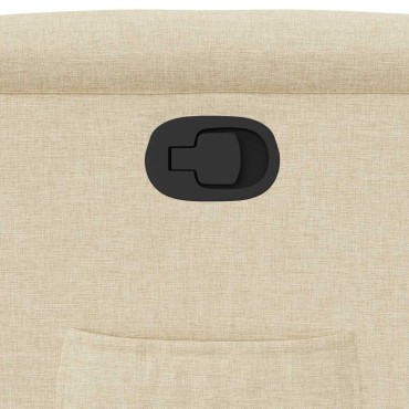 vidaXL Πολυθρόνα Ανακλινόμενη με Ανύψωση Κρεμ Υφασμάτινη