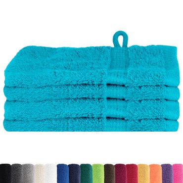 vidaXL Πετσέτα Επισκεπτών SOLUND 4 τμχ. Τυρκουάζ 15 x 21 cm 550 gsm