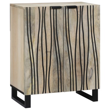 vidaXL Σετ Μπουφέδων 3 τεμ. Λευκό 180x33x75cm Στερεό ξύλο μάνγκο