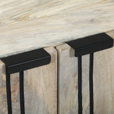 vidaXL Σετ Μπουφέδων 3 τεμ. Λευκό 180x33x75cm Στερεό ξύλο μάνγκο