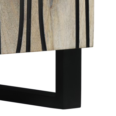 vidaXL Σετ Μπουφέδων 3 τεμ. Λευκό 180x33x75cm Στερεό ξύλο μάνγκο