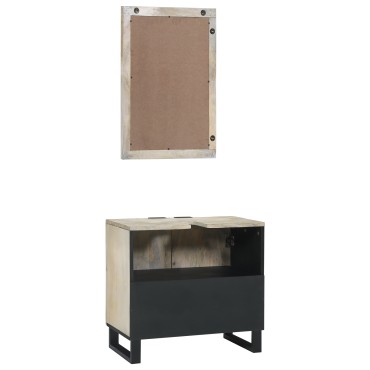 vidaXL Σετ Ντουλαπιών Μπάνιου 2 τεμ. Λευκό 62x33x58cm