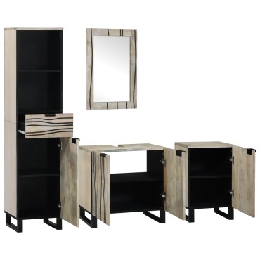 vidaXL Σετ Επίπλων Μπάνιου 4 τεμ. Καρυδιά Καφέ 38x33x160cm