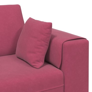vidaXL Καναπές Κόκκινο 250x77x76cm Βελούδο