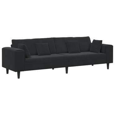 vidaXL Καναπές Μαύρο 250x77x76cm Βελούδο