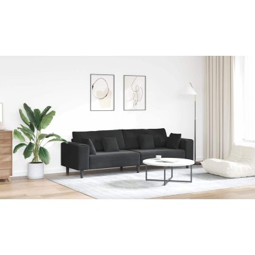 vidaXL Καναπές Μαύρο 250x77x76cm Βελούδο