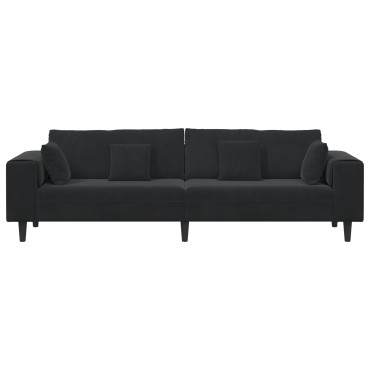 vidaXL Καναπές Μαύρο 250x77x76cm Βελούδο