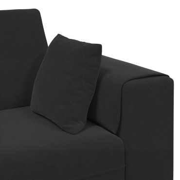 vidaXL Καναπές Μαύρο 250x77x76cm Βελούδο