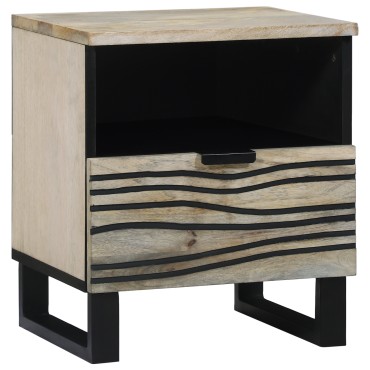 vidaXL Κομοδίνο 2 τεμ. Λευκό 40x33x46cm Επεξεργασμένο Ξύλο