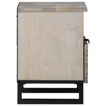 vidaXL Κομοδίνο 2 τεμ. Λευκό 40x33x46cm Επεξεργασμένο Ξύλο