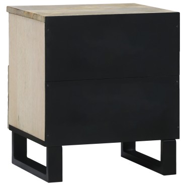 vidaXL Κομοδίνο 2 τεμ. Λευκό 40x33x46cm Επεξεργασμένο Ξύλο
