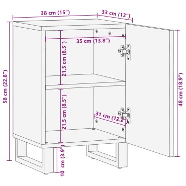 vidaXL Ντουλάπα Νιπτήρα Mπάνιου Λευκό 38x33x58cm 1 τεμ.