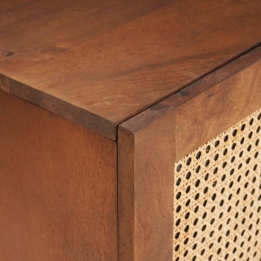 vidaXL Ντουλάπι TV Καφέ 105x33,5x46cm Στερεό ξύλο μάνγκο 1 τεμ.