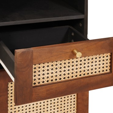 vidaXL Πλαϊνό γραφείο Καφέ 38x33,5x160cm Στερεό ξύλο μάνγκο