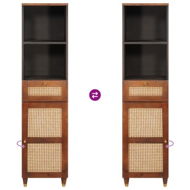 vidaXL Πλαϊνό γραφείο Καφέ 38x33,5x160cm Στερεό ξύλο μάνγκο