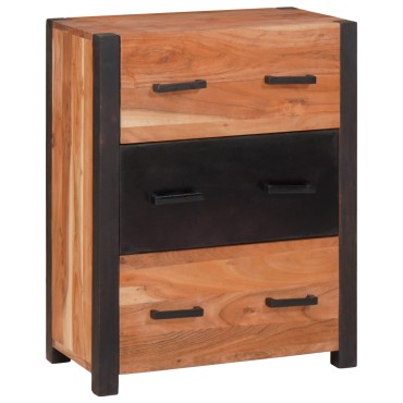 vidaXL Πλαϊνό γραφείο Καφέ 55x30x75cm Στερεό Ξύλο Ακακίας 1 τεμ.