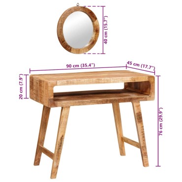 vidaXL Τραπέζι περιποίησης Καφέ 90x76x45cm Στερεό ξύλο μάνγκο