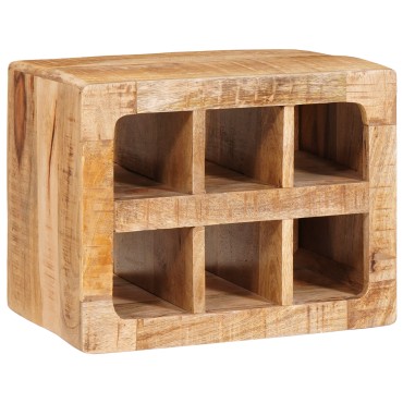 vidaXL Ράφι Κρασιού Καφέ 44x30x35cm Στερεό ξύλο μάνγκο 1 τεμ.