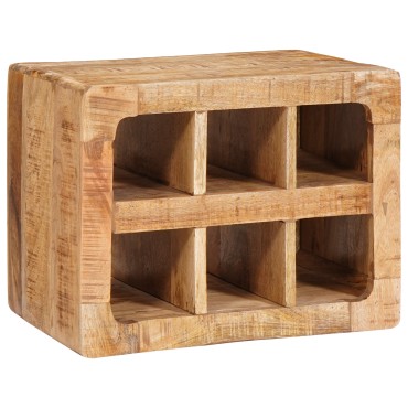 vidaXL Ράφι Κρασιού Καφέ 44x30x35cm Στερεό ξύλο μάνγκο 1 τεμ.