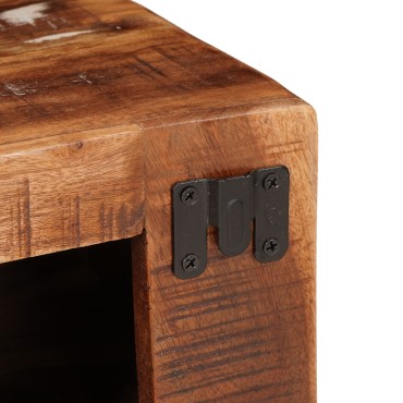 vidaXL Ράφι Κρασιού Καφέ 44x30x35cm Στερεό Ανακτηθέν Ξύλο 1 τεμ.