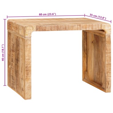 vidaXL End Table Καφέ 60x35x46cm Στερεό ξύλο μάνγκο