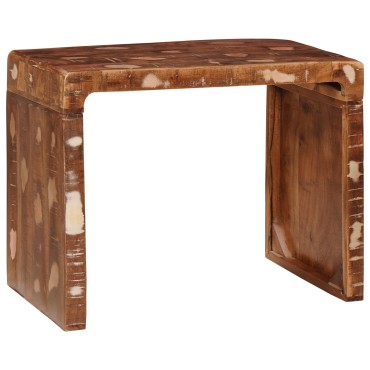 vidaXL End Table Καφέ 60x35x46cm Στερεό Ανακτηθέν Ξύλο