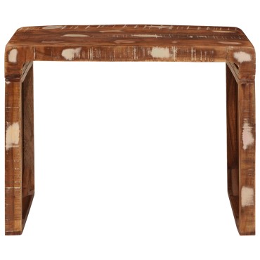 vidaXL End Table Καφέ 60x35x46cm Στερεό Ανακτηθέν Ξύλο