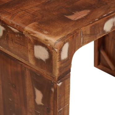 vidaXL End Table Καφέ 60x35x46cm Στερεό Ανακτηθέν Ξύλο