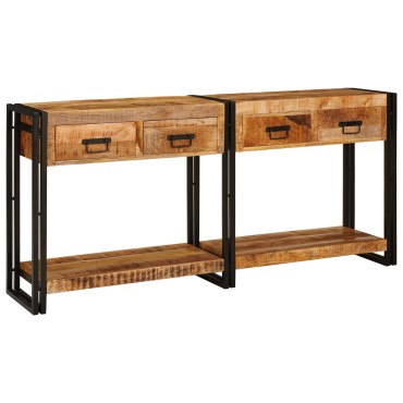 vidaXL Τραπέζια Κονσόλες 2 τμχ. Καφέ 161x33x75 εκ