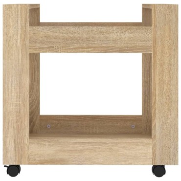 vidaXL Γραφείο Τρόλεϊ Sonoma Δρυς 60x45x60cm από Επεξεργασμένο Ξύλο