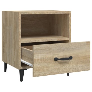vidaXL Κομοδίνο Sonoma Δρυς από Επεξεργασμένο Ξύλο 40x35x47,5cm 1 τεμ.