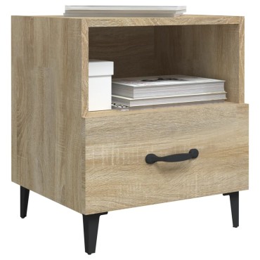 vidaXL Κομοδίνο Sonoma Δρυς από Επεξεργασμένο Ξύλο 40x35x47,5cm 1 τεμ.