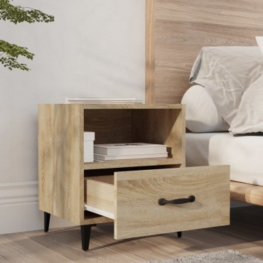 vidaXL Κομοδίνο Sonoma Δρυς από Επεξεργασμένο Ξύλο 40x35x47,5cm 1 τεμ.