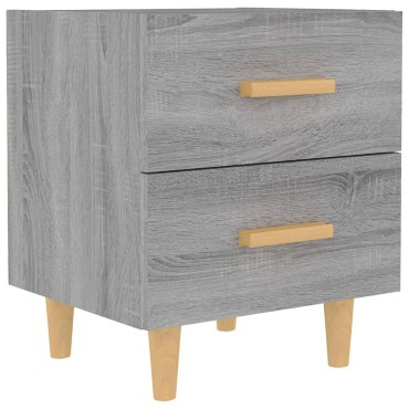 vidaXL Κομοδίνο Γκρι Sonoma 40x35x47,5cm 1 τεμ.